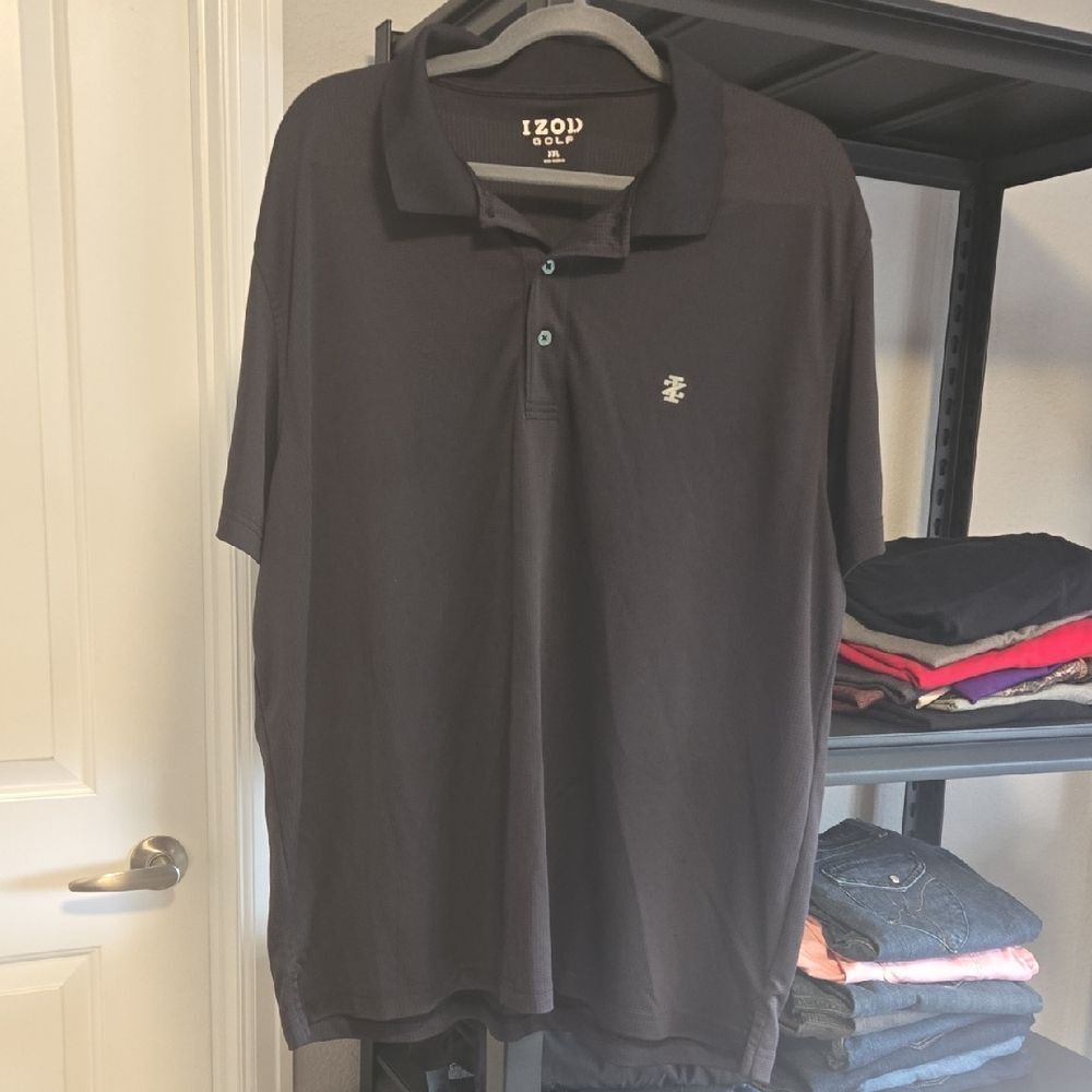 Izod Black Polo Shirt Classic Design
